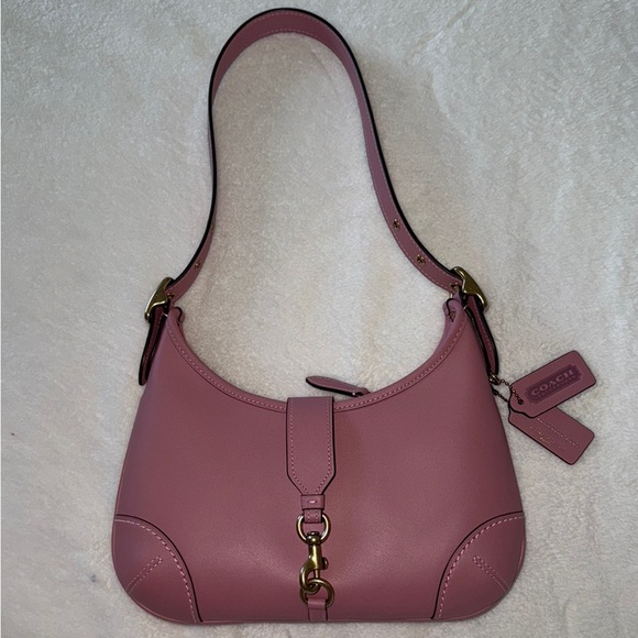 NWT Coach Pink Leather Hamptons Hobo Bag - Picture 1 of 8